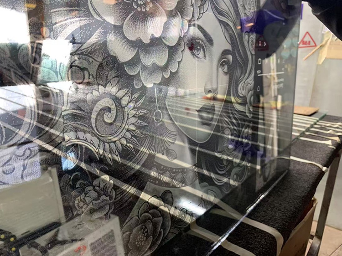 Amostra de Cristal processada a laser