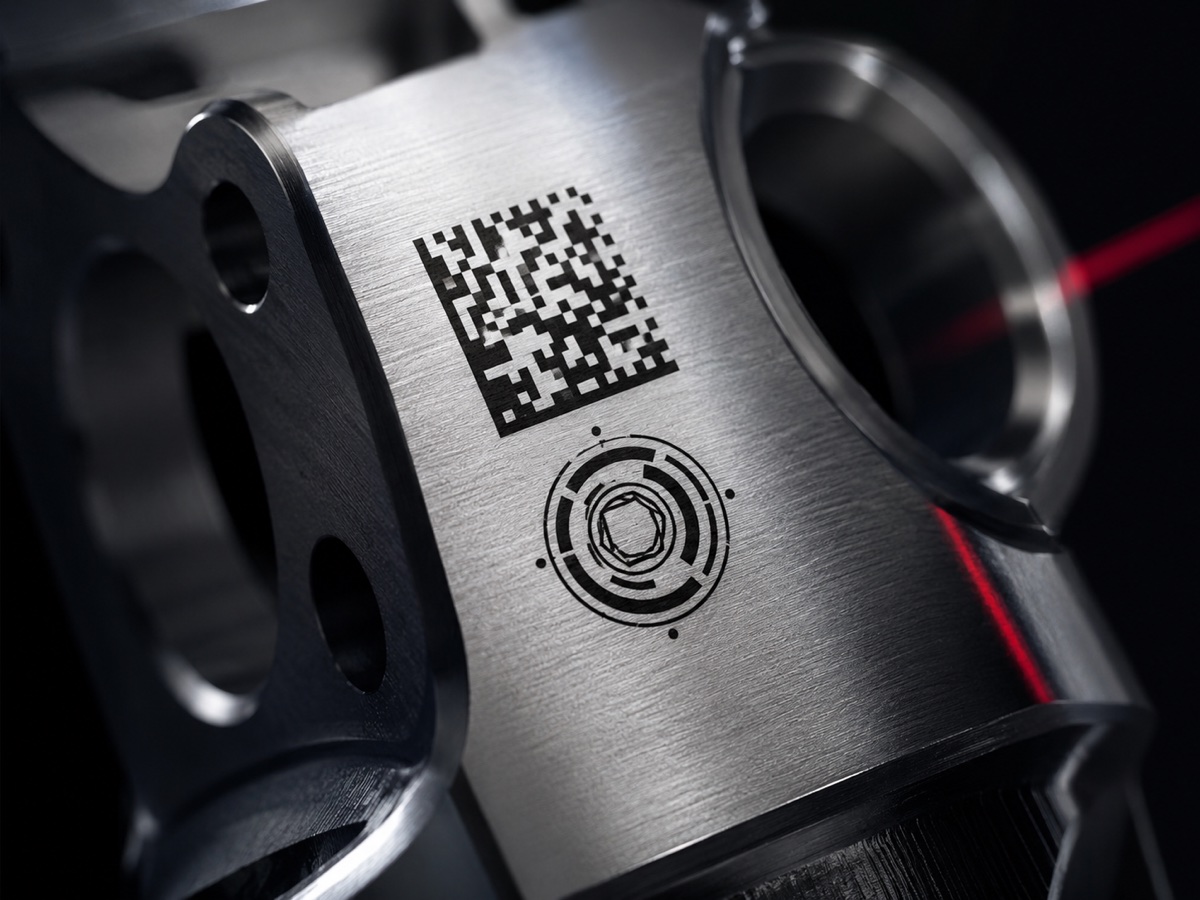 Amostra de Metal processada a laser